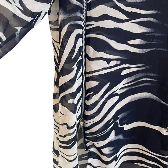 Chicos 3 Women TunicTop XL Abstract Animal Print Zipper Accent Rocker Whimsigoth - Picture 9 of 16